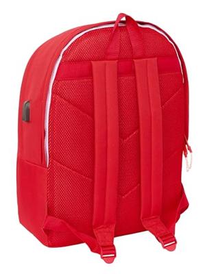 Rugtas voor Laptop en Tablet met USB Uitgang Sevilla Fútbol Club Rood 31 x 44 x 18 cm