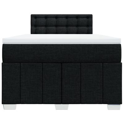 Boxspring met matras stof zwart 120x200 cm
