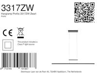 Steinhauer Zwarte hanglampProfilo in hoogte verstelbaar - 3317ZW - thumbnail