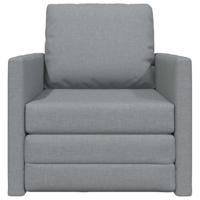 Vloerslaapbank met kussen Lichtgrijs 74 x 77 x 81 cm Stof - thumbnail