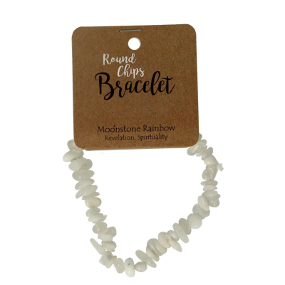 Steengoed Splitarmband maansteen regenboog 1 Stuks