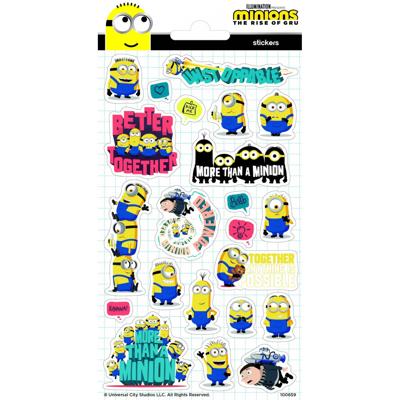 Funny Products stickers Minions II 20 x 10 cm geel 30 stuks