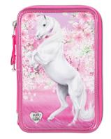 Miss Melody etui Cherry Blossom 20 cm polyester roze 44 delig - thumbnail