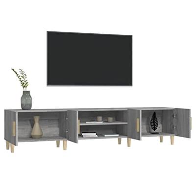 Tv-meubel 180x31,5x40 cm bewerkt hout grijs sonoma eikenkleurig