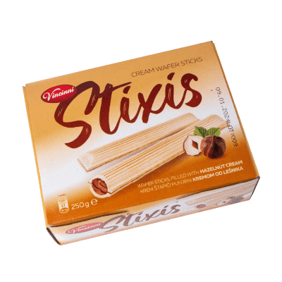Stixis Stixies waffelstäbchen haselnuss (14x 250 gr)