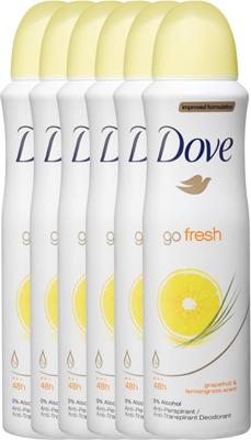 Dove go fresh grapefruit Women - deodorant spray - 6 x 150ml - Voordeelverpakking