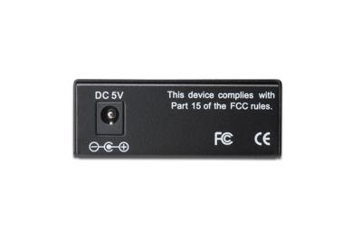 DIGITUS WDM mediaconverter - singlemode - Fast Ethernet - RJ45 / SC - BiDi - Tx1550nm / Rx1310nm - Tot 20 km - Zwart