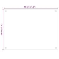 VidaXL Spatschermen keuken 2 st 80x60 cm gehard glas transparant - thumbnail