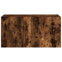 Tv-wandmeubel met LED-verlichting 80x35x41 cm gerookt eiken - thumbnail