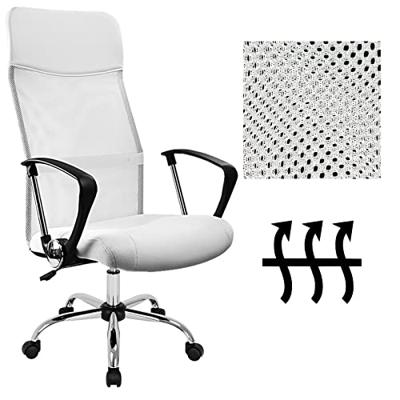 Monzana Bureaustoel - met - gaasnet - in - wit Monzana Bureaustoel - met - gaasnet - in - wit