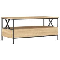 Salontafel 100x51x45 cm bewerkt hout sonoma eikenkleurig - thumbnail