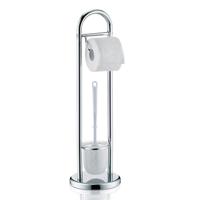 Kela - Fabio Toiletrol en wc-borstel Houder - Zilver - Kela - thumbnail