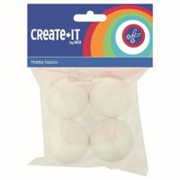 Create It Polystyreen Bollen 4.5 cm 4 Stuks - thumbnail