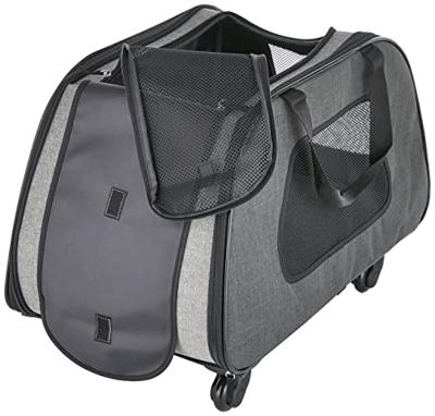 Trixie reismand trolley zwart / lichtgrijs 67x34x43 cm - thumbnail