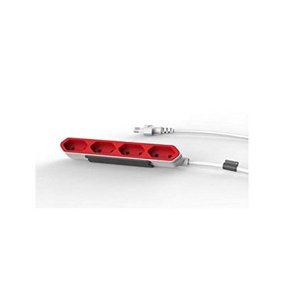 Allocacoc PowerBar – Stekkerdoos – Verlengsnoer – Rood