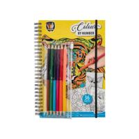 Grafix Kleuren op nummer kleurboek met kleurpotloden. - thumbnail