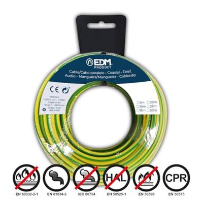 Kabel EDM 28508 Tweekleurig 4 mm 4 x 1,5 mm 50 m - thumbnail