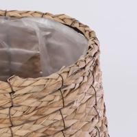 Plantenmand Mica Avalon zeegras rond lichbruin 31x30cm - thumbnail