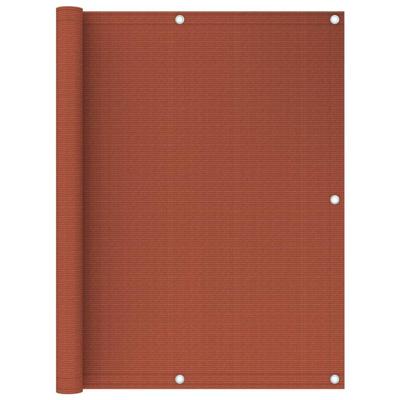 VidaXL Balkonscherm 120x600 cm hdpe terracottakleurig
