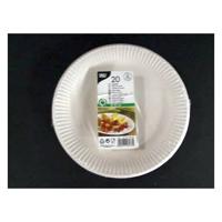 Papstar borden karton wit 23cm 25st - thumbnail