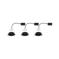 Paulmann 94471 LED-inbouwlamp Set van 3 stuks LED 18 W Zwart (mat) - thumbnail