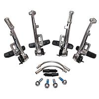 Saccon V-brake set voor en achter aluminium - zilver - thumbnail