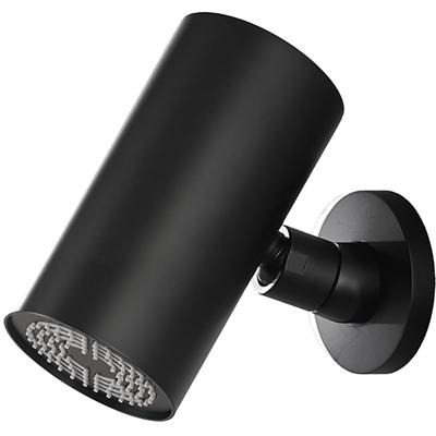 Wiesbaden UniMatch Beam Hoofddouche Rond Mat Zwart - Muurbevestiging