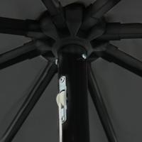 Parasol met LED-verlichting Ø395x245 cm antraciet - thumbnail