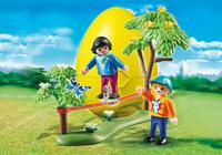 Playmobil ei met 2 kinderen met slackline - thumbnail
