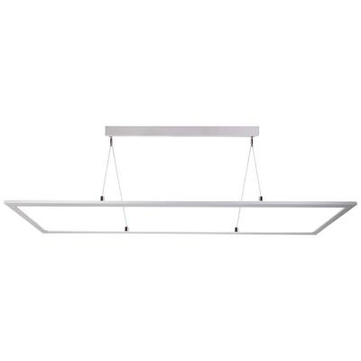 Deko Light 342220 LED Panel transparent, eckig, 50 W, 3000/4000 K, Silber Hanglamp Energielabel: E (A - G) LED LED vast ingebouwd 53 W Wit