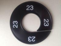 Maatring 9cm zwart/wit 23 - thumbnail