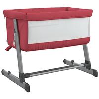 Babybox met matras linnen rood - thumbnail