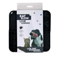 Eat Slow Live Longer Lick Mat Dimensions Rectangle Grey - thumbnail