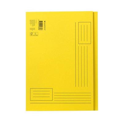 Vouwmap Quantore A4 ongelijke zijde 250gr geel Vouwmap Quantore A4 ongelijke zijde 250gr geel