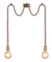 Trio HanglampCord touwlamp 2-lichts brons - 310100204 - thumbnail