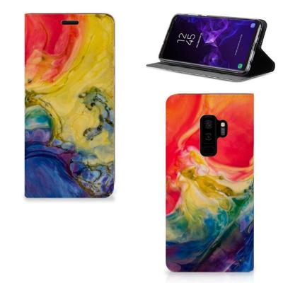 Bookcase Samsung Galaxy S9 Plus Watercolor Dark Bookcase Samsung Galaxy S9 Plus Watercolor Dark