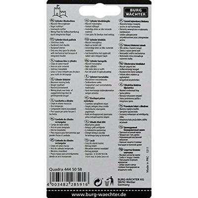 Burg Wächter 28591 Hangslot 50.00 mm Verschillend sluitend Messing Sleutelslot