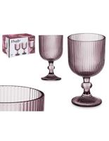 Wijnglas Vivalto OCT-DK80005SC OCT-DK80005SC Roze Glas 260 ml Strepen (6 Stuks) - thumbnail