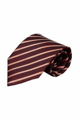 Alberto Vincelli Bruine zijden stropdas Albano 01