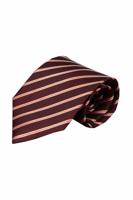 Alberto Vincelli Bruine zijden stropdas Albano 01 - thumbnail