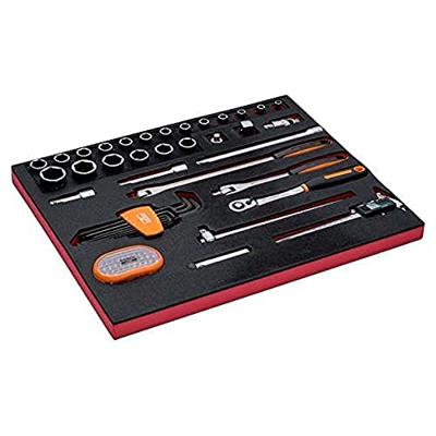 Bahco Foaminlay Fit&Go 3/3 met doppen en toebehoren 1/2" | schuifmaat en bits - 71-delig - FF1A142