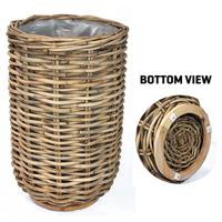 Rotan Plantenbak Xxl - 80cm Hoog - thumbnail