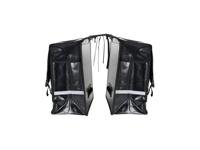 Dresco dubbele fietstas transporter 50 liter bisonyl zwart - thumbnail