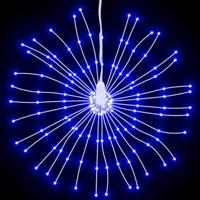 VidaXL Kerstverlichting vuurwerk 140 blauwe led&apos;s 17 cm - thumbnail