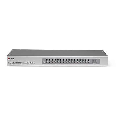 Lindy 16 Port VGA USB & PS/2 Combo KVM Switch - Switch - 16-Port KVM-switch