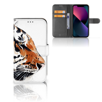 Hoesje Apple iPhone 13 Watercolor Tiger - thumbnail