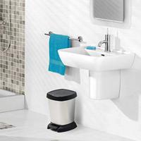 Rotho paso pedaalemmer 6l zilver/metallic - thumbnail