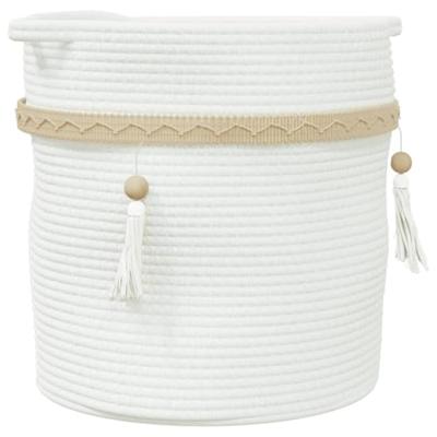 VidaXL Opbergmand ø 38x36 cm katoen wit