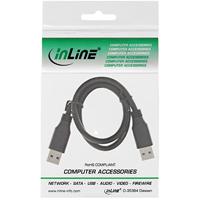 InLine 0.5m USB 3.0 USB-kabel 0,5 m 3.2 Gen 1 (3.1 Gen 1) USB A Zwart - thumbnail