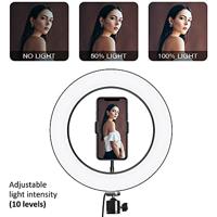 Ring Light 10" LED 12W met statief 1,1m Maclean Energy MCE610, bluetooth zelfontspanner, mogelijkheid om de kleur te veranderen 3200K-5600K en helderheid 10-100% - thumbnail